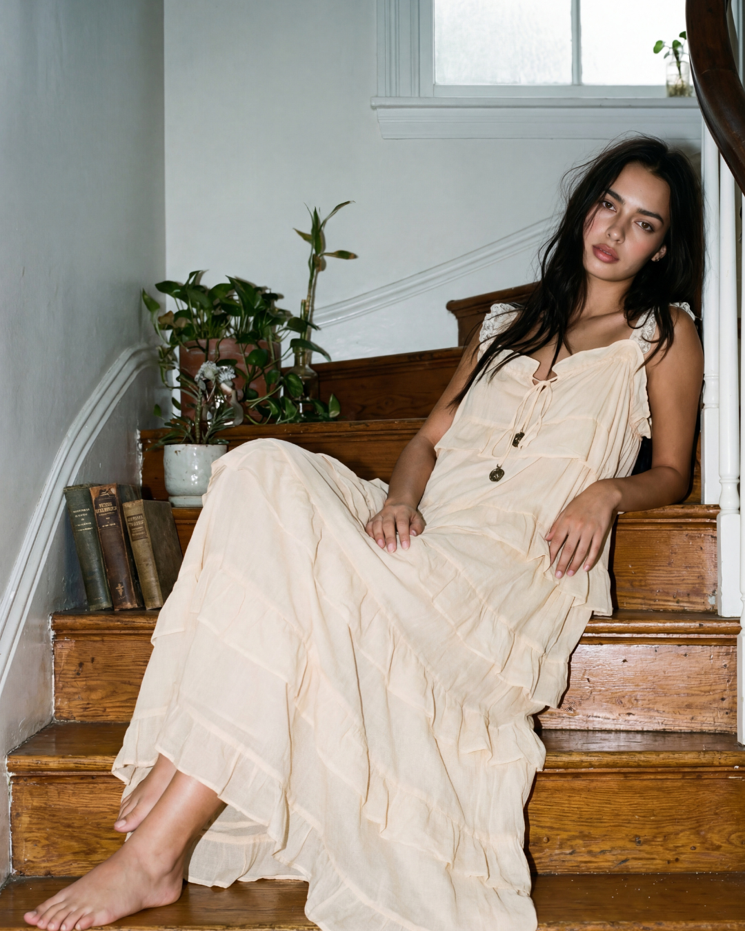 The Radhi Dress in Cream