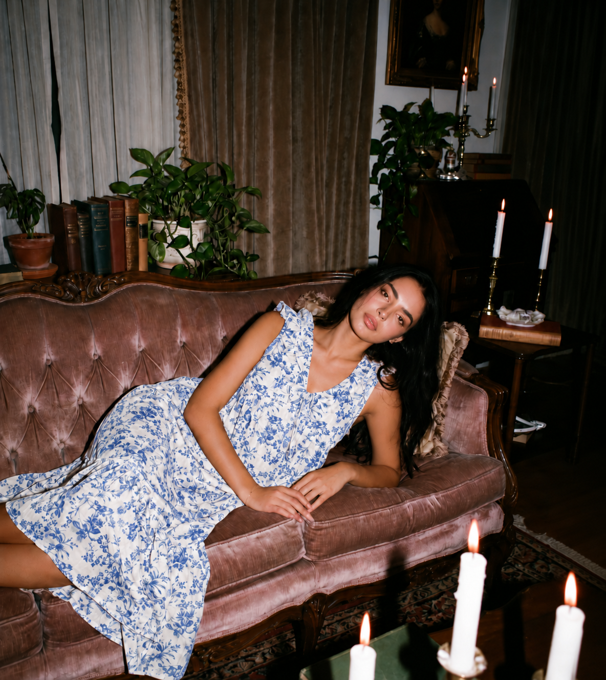 The Nara Dress in Navy Blue
