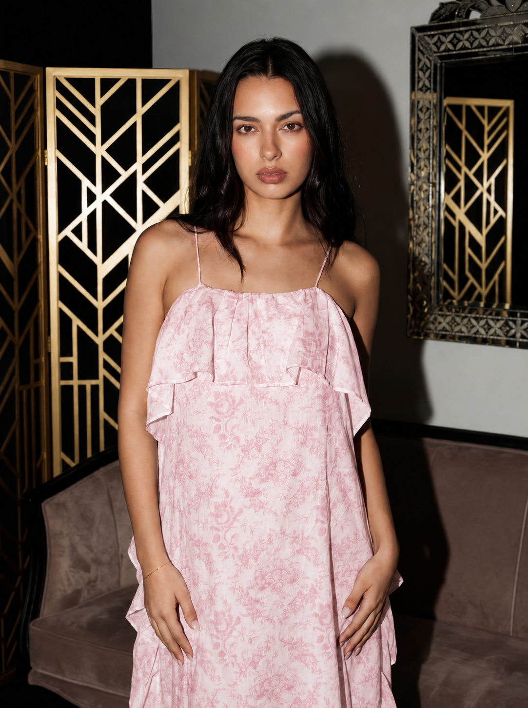 The Catherine Dress in Blush Pink