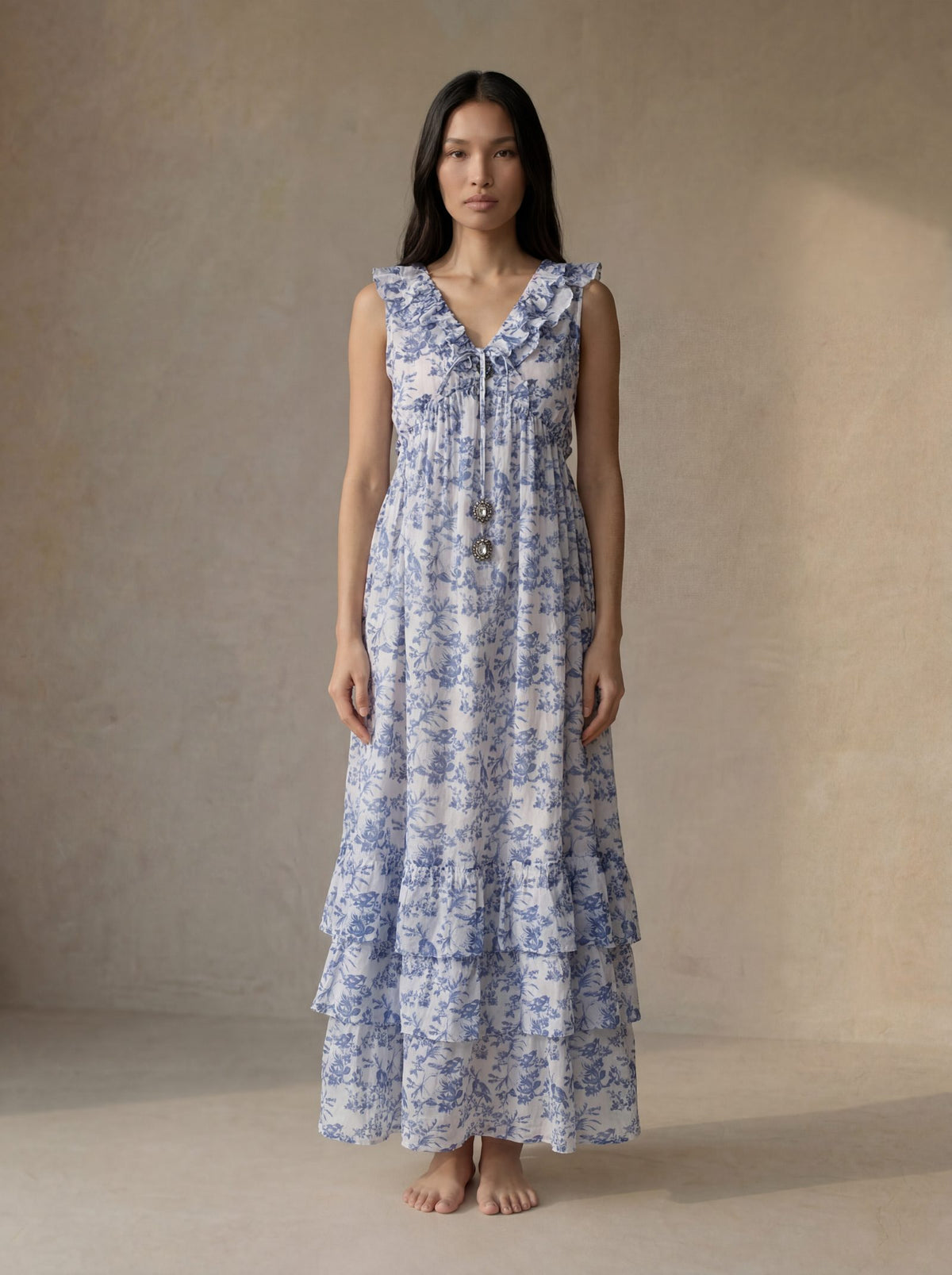 The Nara Dress in Navy Blue