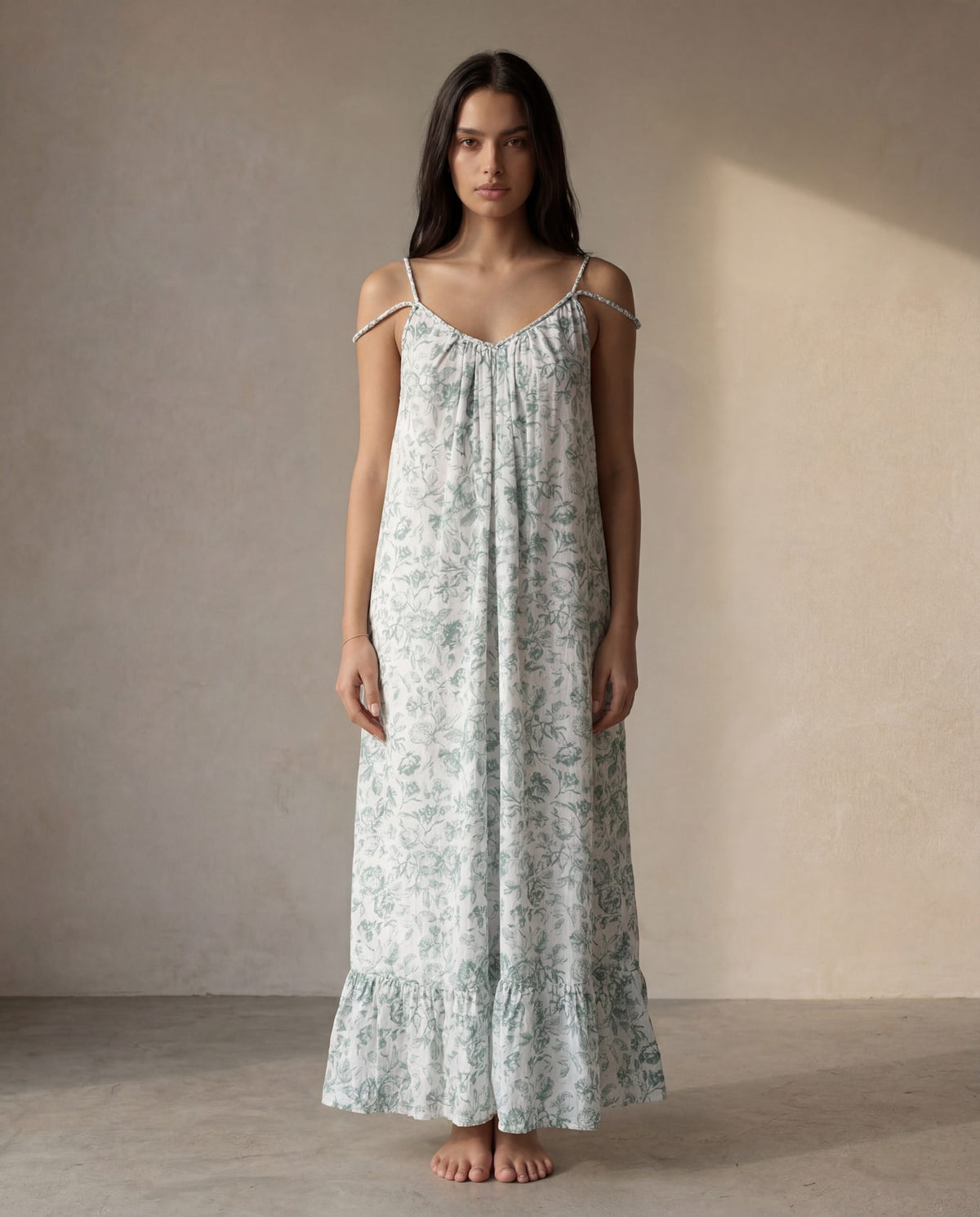 The Noel Dress in Sage Green