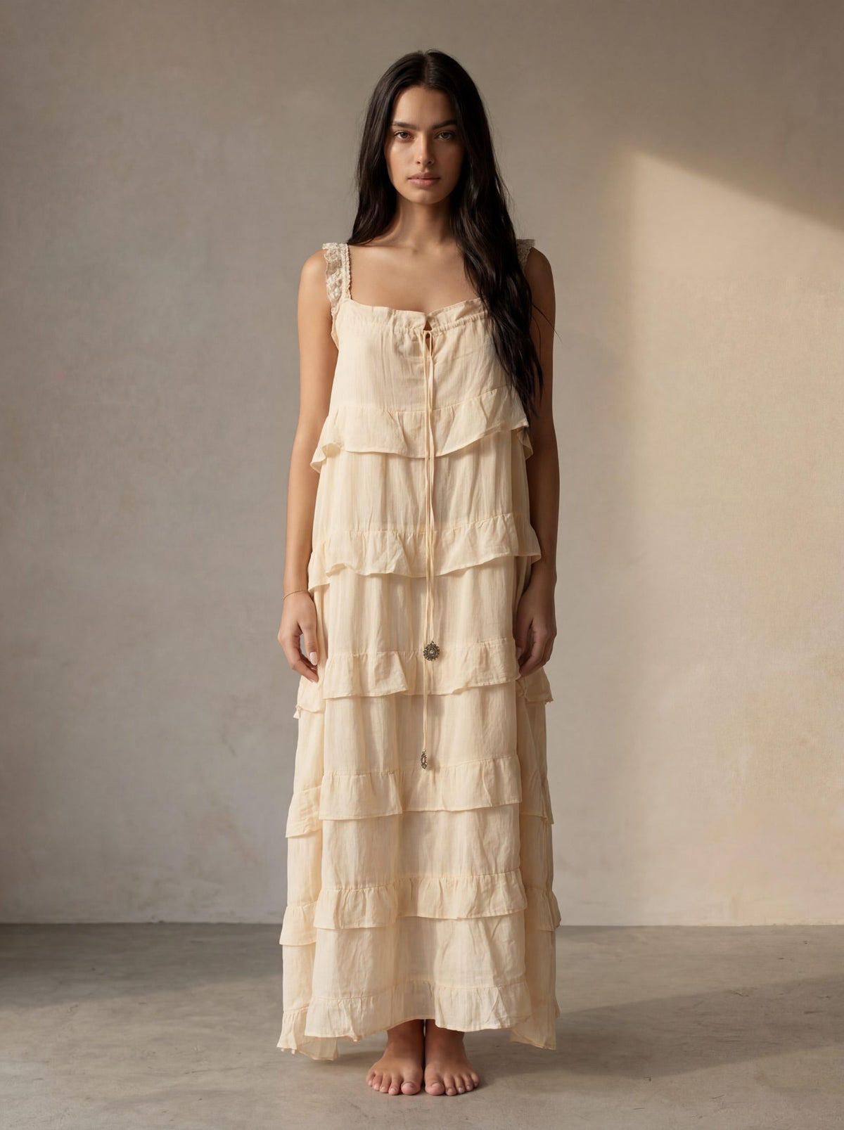 The Radhi Dress in Cream