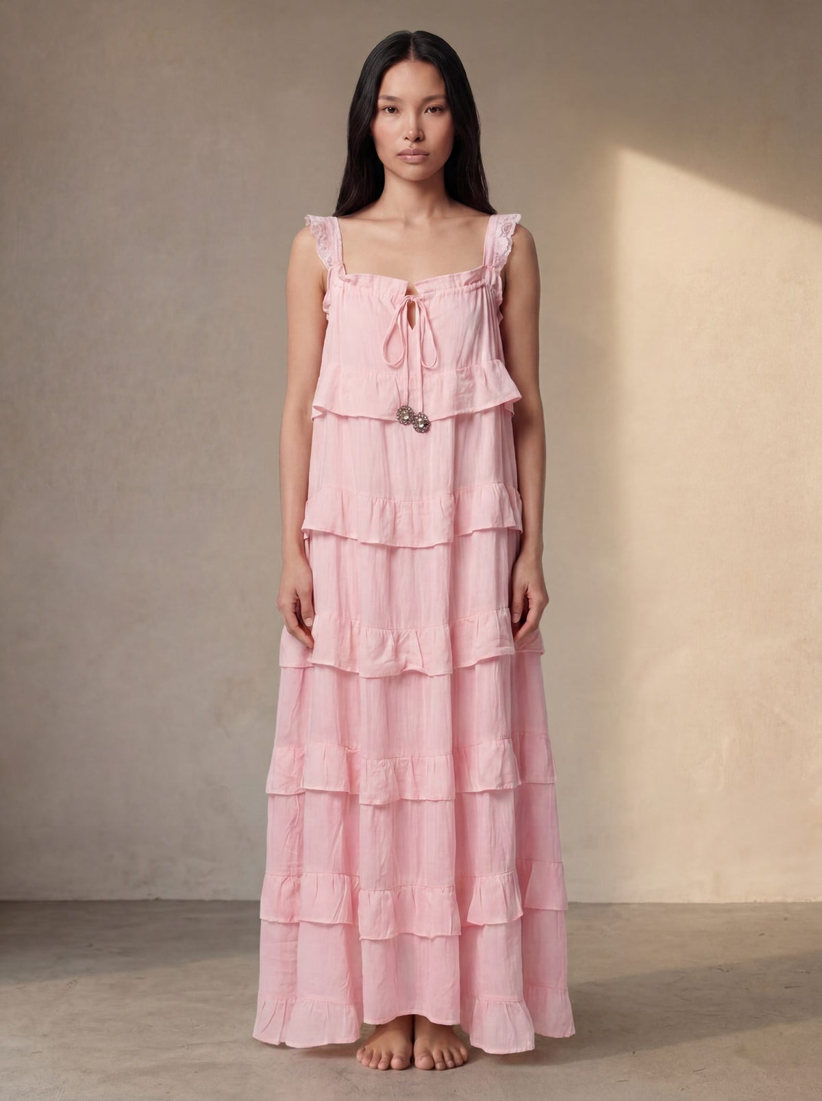 The Radhi Dress in Blush Pink